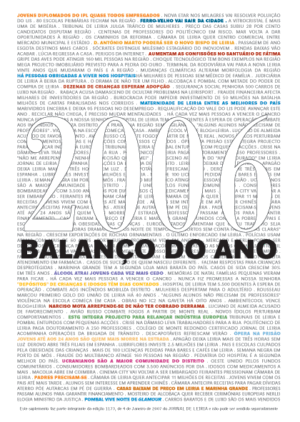 Balanço do ano